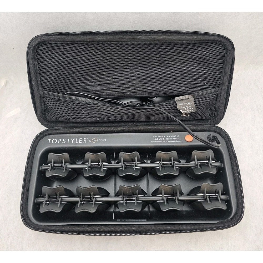 TopStyler by Instyler Heated Ceramic Styling Shells Hair 15 Curlers with Case